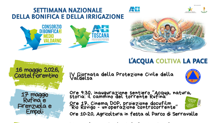 Settimana della Bonifica e dell'Irrigazione: le iniziative del Mediovaldarno
