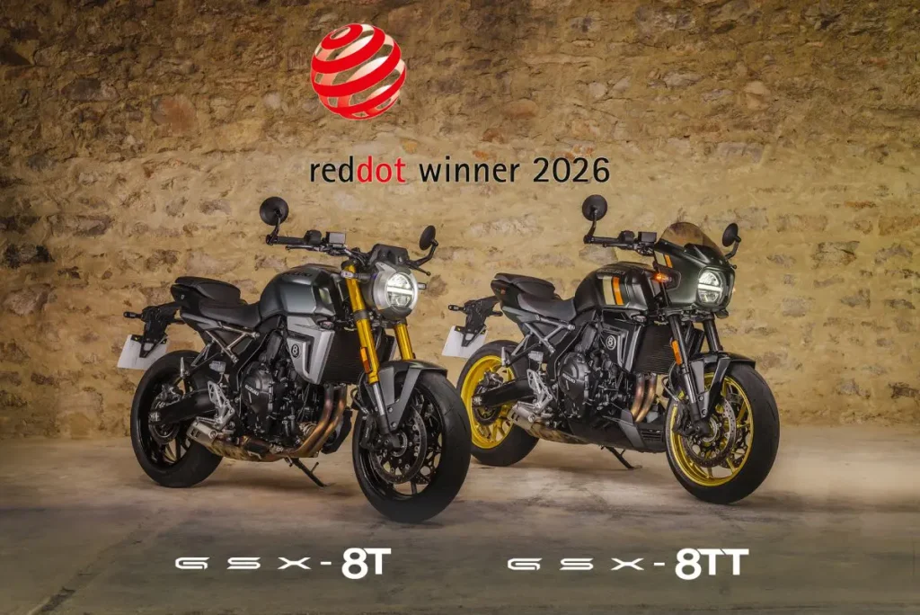 Suzuki GSX-8T e GSX-8TT trionfano al Red Dot Design Award