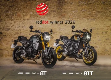 Suzuki GSX-8T e GSX-8TT trionfano al Red Dot Design Award