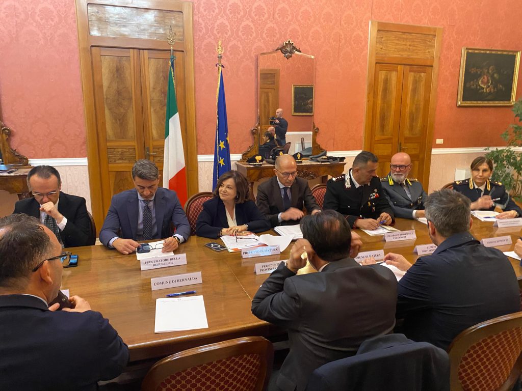 Un protocollo per la sicurezza dell’area jonica a Matera