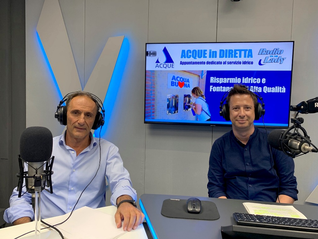Ad Acque in Diretta su Radio Lady si discute di risparmio idrico e fontanelle di alta qualità