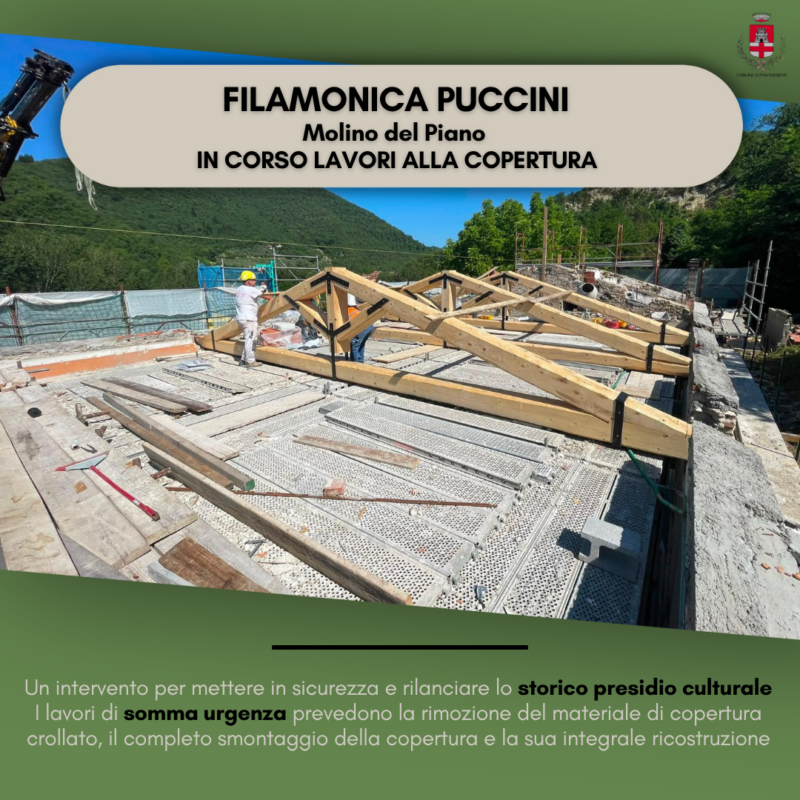 Al via i lavori di restauro alla Filarmonica Puccini di Molino