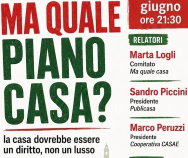 Alla Casa del Popolo di Montespertoli un’iniziativa sul diritto all'abitare