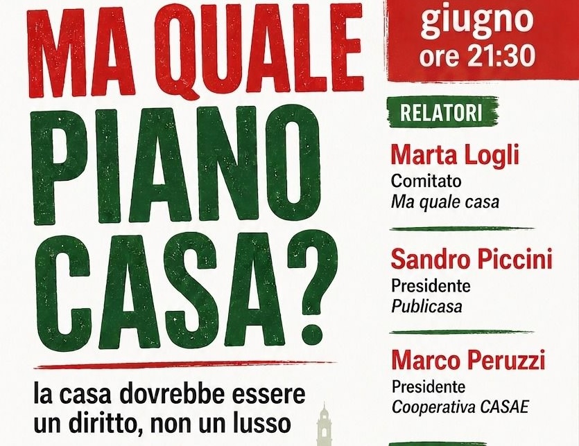 Alla Casa del Popolo di Montespertoli un’iniziativa sul diritto all'abitare