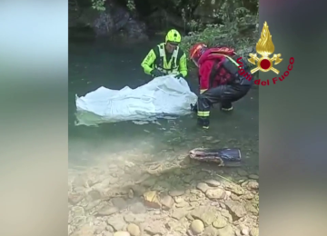 Cervo trovato senza vita nel torrente Fiumenta a Vernio: intervento dei vigili del fuoco