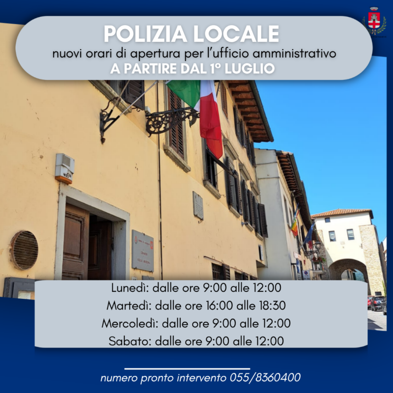 Dal 1° luglio cambiamento degli orari per l'ufficio amministrativo