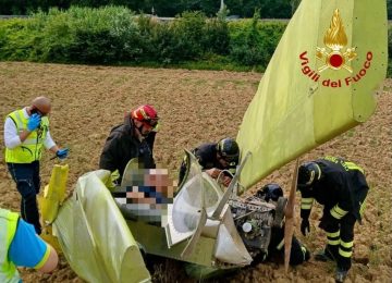 Emergenza a San Romano: un 79enne ferito in atterraggio con deltaplano