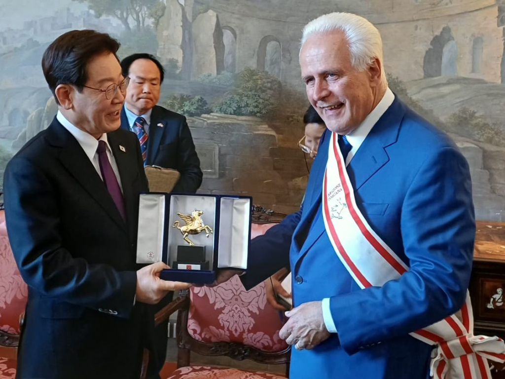 Il presidente della Corea del Sud incontra Giani a Firenze