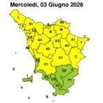 Meteo in Toscana: allerta gialla fino al 3 giugno