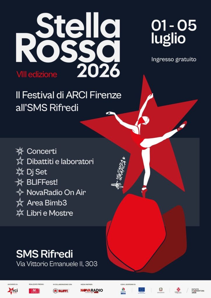 "Stella Rossa": Dal 1 al 5 Luglio torna il festival di Arci Firenze alla SMS di Rifredi.