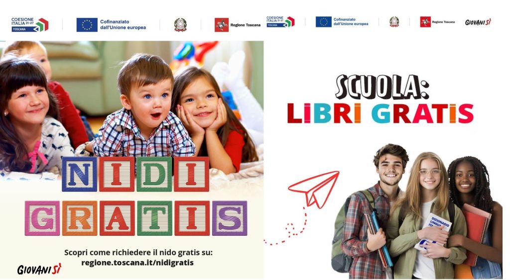 Toscana: partono i bandi 'Libri Gratis' e 'Nidi Gratis' per il diritto allo studio e all'infanzia.