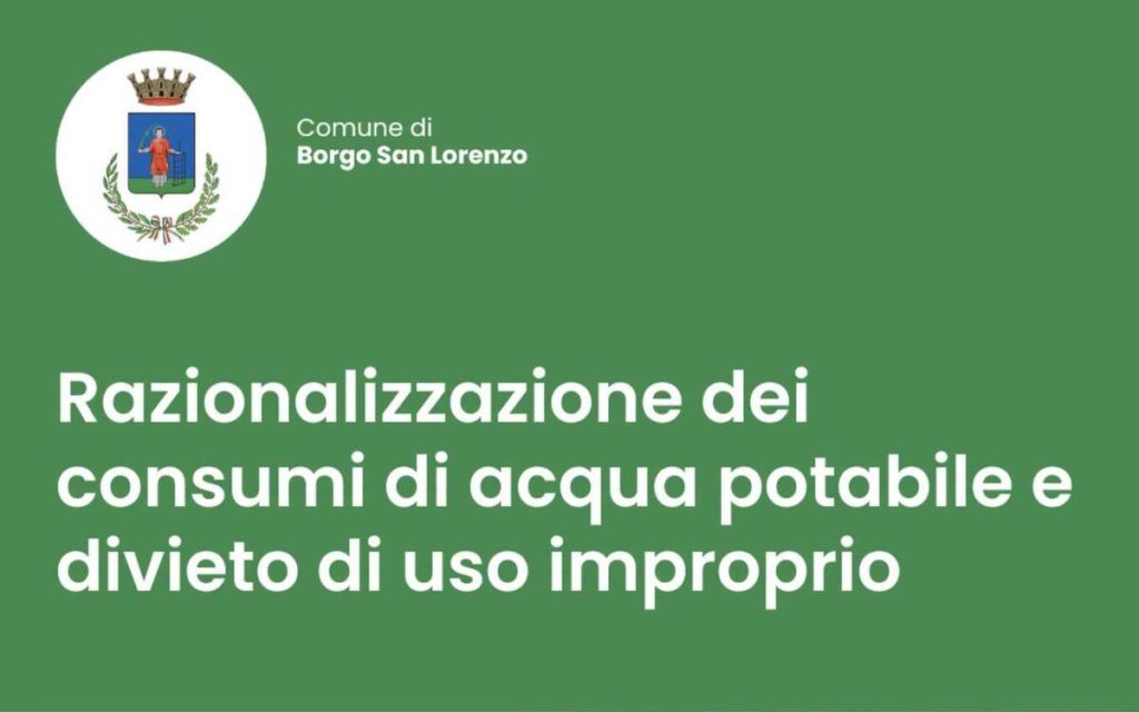 Borgo: Ordinanza per limitare l'acqua fino al 30 settembre
