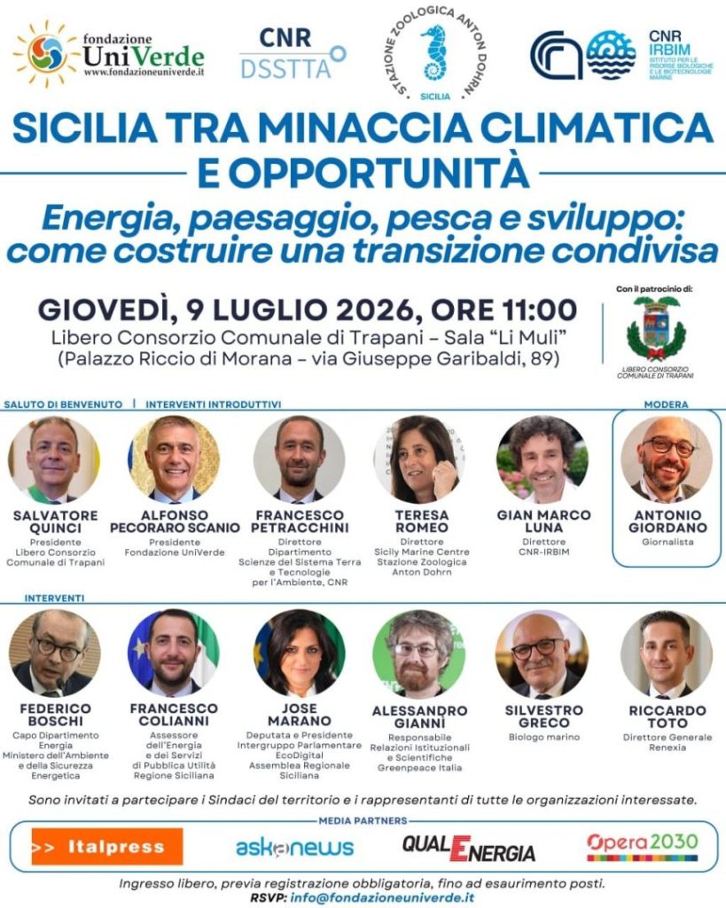 Energia, paesaggio, pesca e sviluppo: convegno a Trapani sulla Sicilia come un laboratorio d'eccellenza