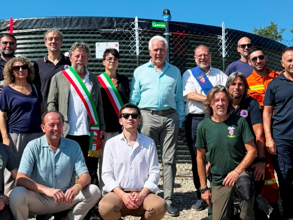 Inaugurato un nuovo serbatoio idrico a Calenzano per la lotta contro gli incendi boschivi