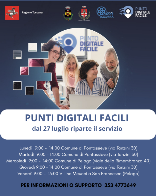 Riparte il progetto "Facilitatori Digitali" per Pontassieve