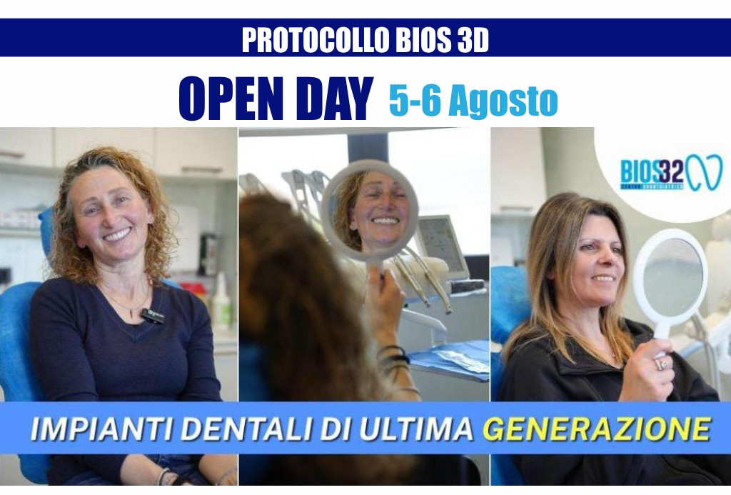Tornano il 5 e 6 agosto due open day con Bios32: denti fissi in 24 ore!