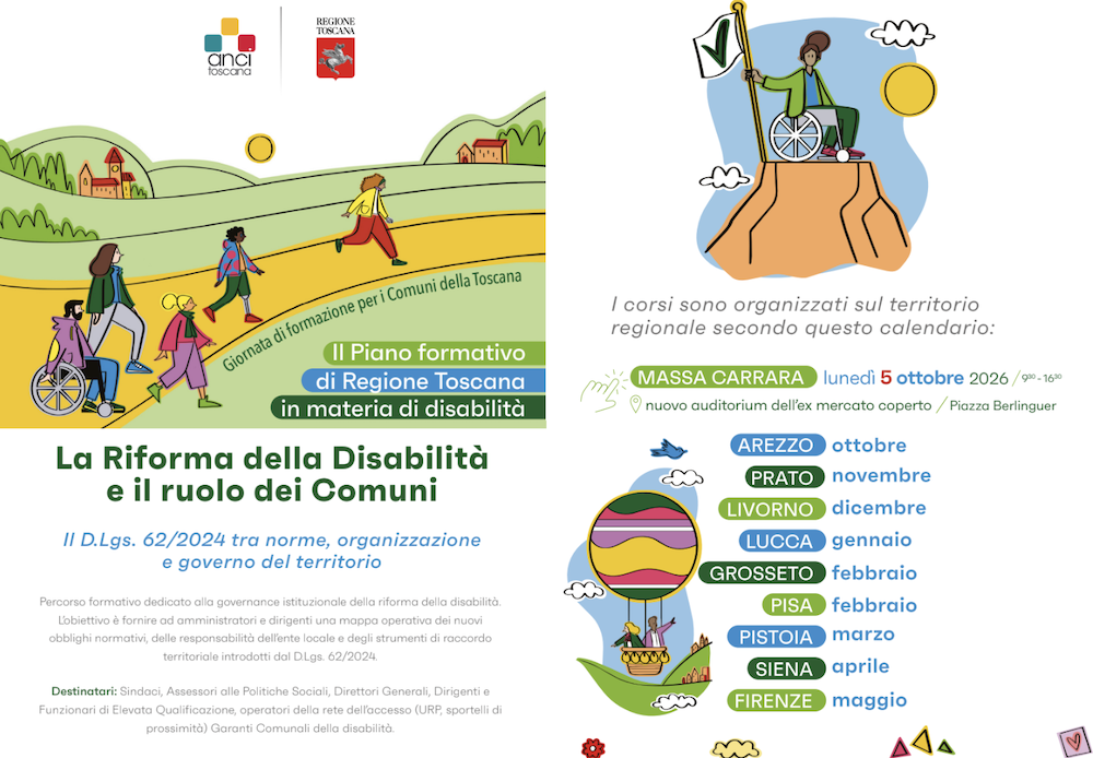 Disabilità: ANCI e Regione Toscana unite per supportare i Comuni nell'attuazione della riforma