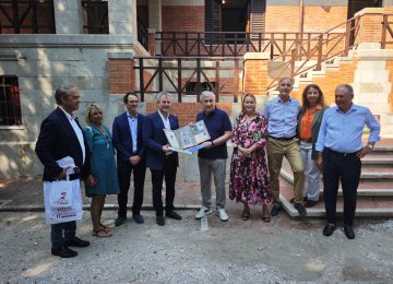 Il ministro Antonio Tajani in visita al Villino di Giacomo Puccini a Viareggio