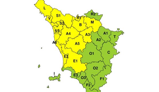 Previsioni di pioggia e temporali: allerta gialla per domani, lunedì 17 agosto