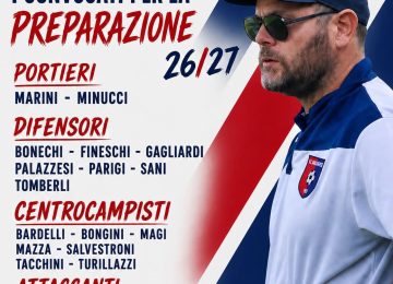 Sinalunghese: si inizia domani. La squadra.