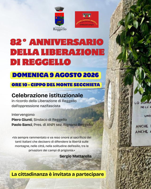 Teggello festeggia l'82° anniversario della liberazione con...