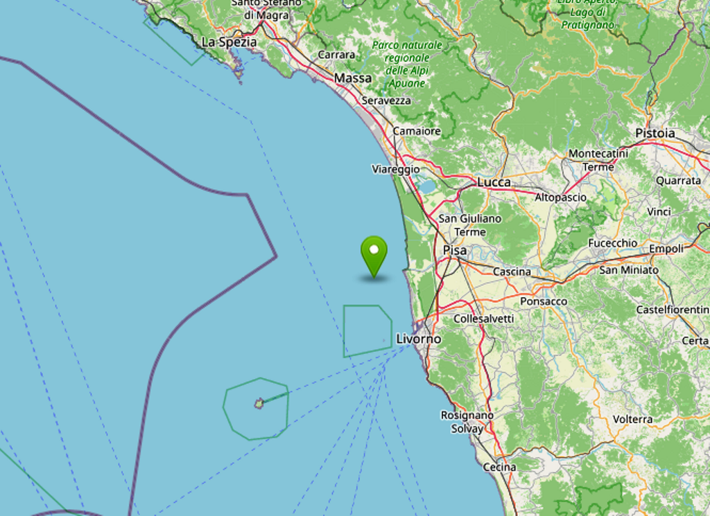 Terremoto in Toscana: scossa di magnitudo 3.7 nel mare avvertita tra Pisa, Lucca e Livorno.