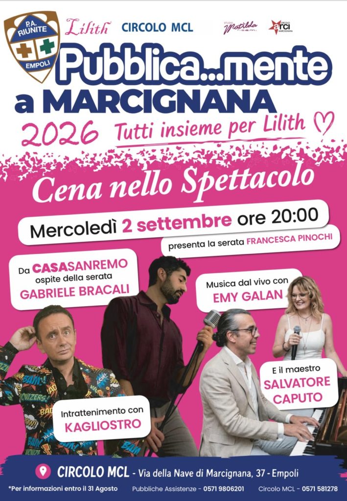 “Tutti insieme per Lilith: a Marcignana torna la cena spettacolo benefica”