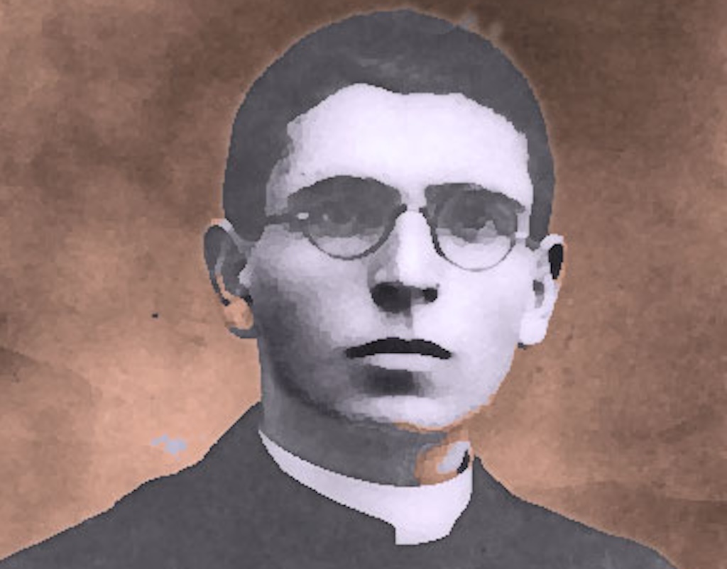 Un murale dedicato a Don Aldo Mei in una scuola di Lucca