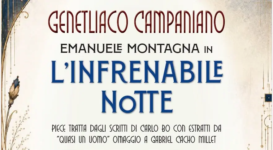 Genetliaco Campaniano a Marradi: in scena "L'infrenabile Notte" in italiano