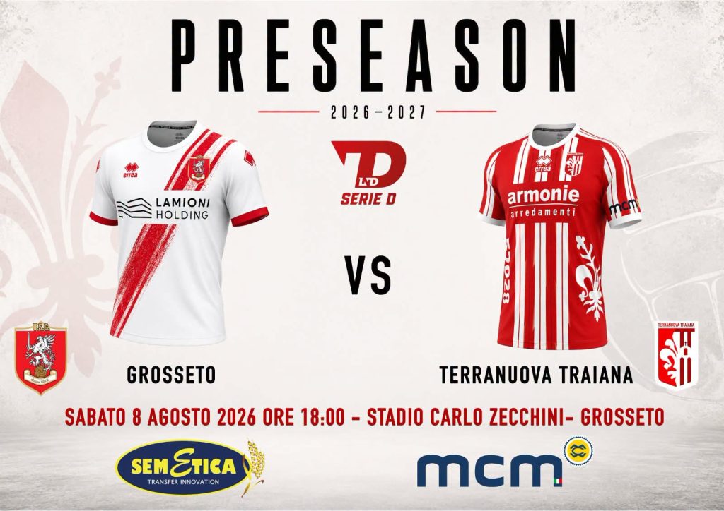 Terranuova Traiana: domani prova a Grosseto
